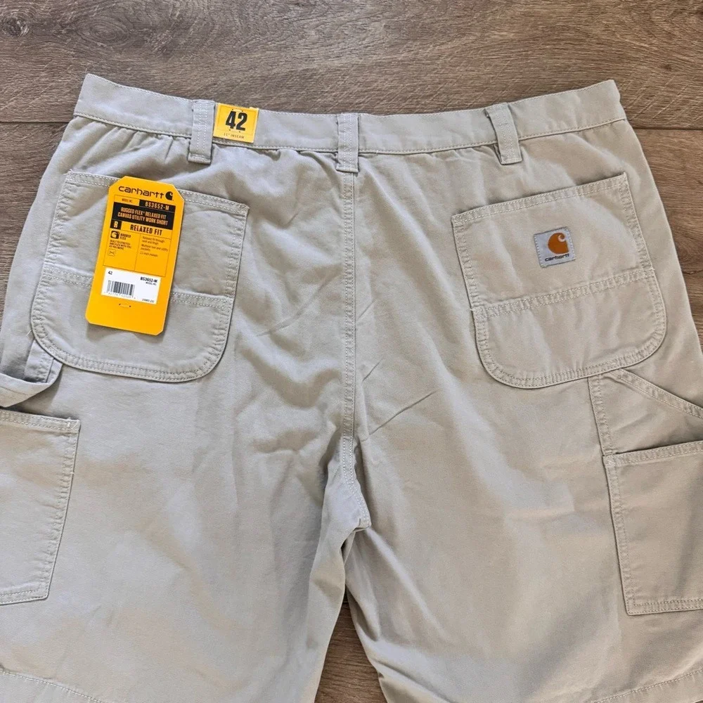 New Carhartt Rugged Flex Relaxed Fit Canvas‎ Utility Work Shorts 42 Gorpcore